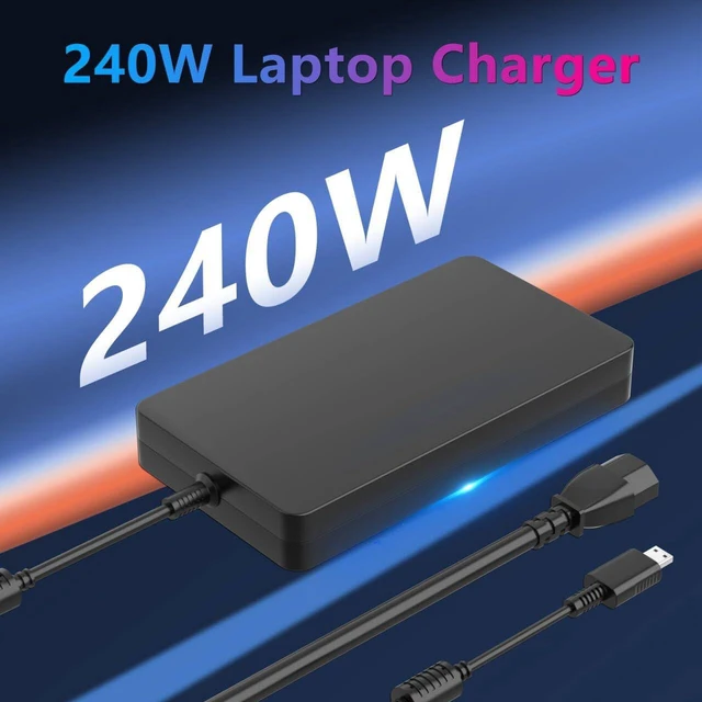 Alt view image 7 of 7 - 240W AC Laptop Charger Power Supply Adapter Compatible with MSI Stealth GS77 GE76 GE66 Raider GP76 GP66 Leopard Creator Z16P Z16 Alpha 17 Gaming Notebook Charger