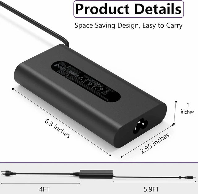 Alt view image 4 of 7 - New Slim 240W GaN AC Laptop Charger 19.5V 12.31A Power Supply Adapter for Dell Alienware and Dell Precision Gaming Workstation Notebook Charger