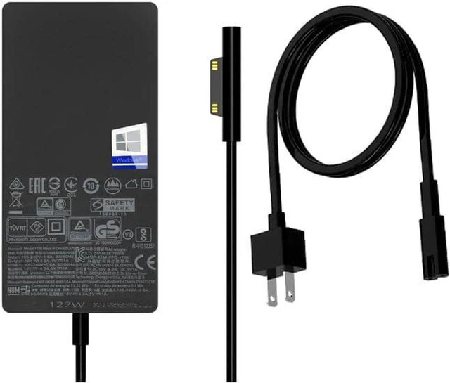Alt view image 2 of 4 - 127W AC Laptop Charger Power Supply Adapter for Microsoft Surface Book 3, 102W Compatible with Surface Book 2 1, Surface Laptop Studio 3 2 1 Notebook Charger with Power Cord