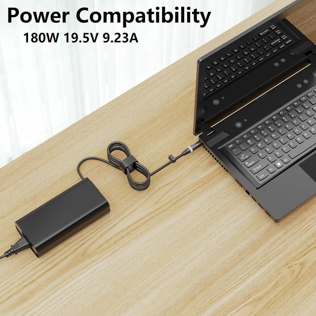 Alt view image 7 of 7 - 180W GaN AC Laptop Charger Power Supply Adapter Replacement for Dell DA180PM210 LA180PM210 HA180PM210 Compatible with Precision 7680 7670 7770 7780, G7 7588 7590 7790 Gaming Workstation Notebook
