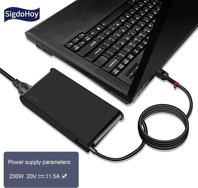 Alt view image 5 of 7 - 230W AC Laptop Charger Power Supply Adapter with Cord Compatible with Lenovo Legion 7 5 7i 5i, Legion Slim 7 7i 5 5i, LOQ 15 16 Gaming Laptop, ThinkPad P1 ThinkBook 16p Notebook Charger