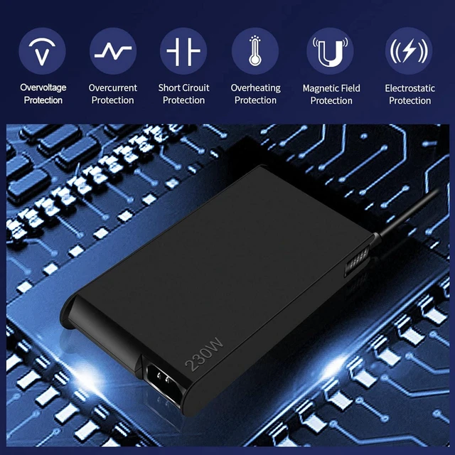 Alt view image 4 of 7 - 230W AC Laptop Charger Power Supply Adapter with Cord Compatible with Lenovo Legion 7 5 7i 5i, Legion Slim 7 7i 5 5i, LOQ 15 16 Gaming Laptop, ThinkPad P1 ThinkBook 16p Notebook Charger