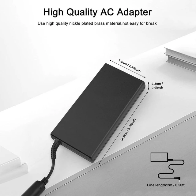 Alt view image 6 of 6 - 180W AC Laptop Charger Power Supply Adapter Replacement for MSI A17-180P4B 957-15621P-104 Compatible with GL66 GL76 WF66 GF66 GF76 WF76 GF75, Crosshair Sword 17 15 Gaming Notebook Charger with Cord