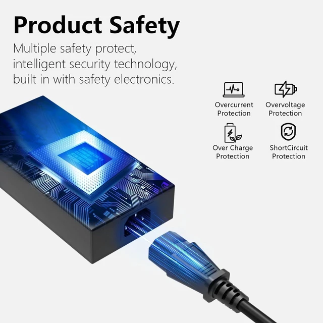 Alt view image 2 of 5 - 230W AC Laptop Charger Power Supply Adapter Replacement for Chicony A12-230P1A A17-230P1A Compatible with MSI GS65 GS66 GS75 GS76 Stealth Gaming Notebook Charger with Cord