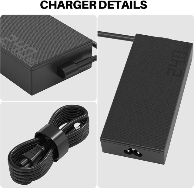 Alt view image 6 of 7 - 240W 20V 14A AC Laptop Charger Power Supply Adapter Replacement for ASUS ADP-240EB B Compatible with ROG Zephyrus S15 S17 M15 M16 G14 G15 G16, ROG Strix Scar 15 17 G15 G17 Gaming Notebook Charger with