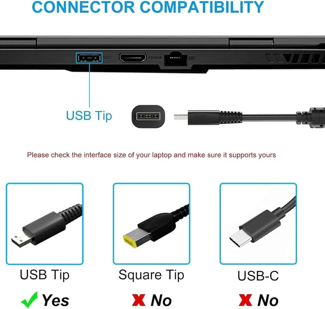 Alt view image 6 of 6 - 240W USB Tip AC Laptop Charger Power Supply Adapter Replacement for MSI A20-240P2A A240A007P S93-0409410-C54, Compatible with GE76 GE66 GP76 GP66 GS77 MS-17K3 Gaming Notebook Charger with Cord