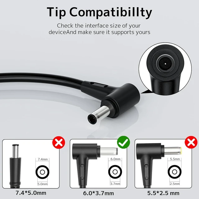 Alt view image 2 of 7 - 240W 20V 12A AC Laptop Charger Power Supply Adapter Replacement for ASUS ADP-240EB B Fit TUF Gaming F15 F17 A15 A17, ROG Strix G15 G17, ROG Zephyrus G14 G15 G16 M16 S15 S17 Gaming Notebook Charger