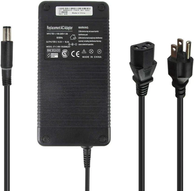 Main image of 330W 19.5V 16.9A Laptop Charger Compatible with Dell Alienware M18x R1 R2 R3 X51 X51 R2 Y90RR XM3C3 ADP-330AB DA330PM111 Gaming Notebook AC Power Supply Adapter with Power Cord