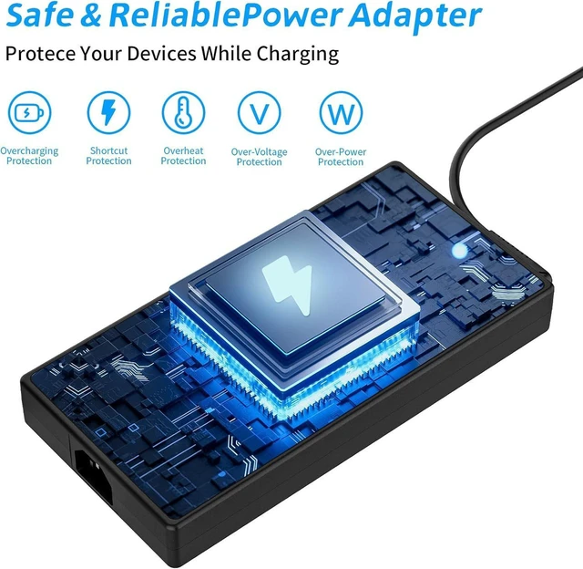 Alt view image 7 of 7 - 300W Laptop Charger Compatible with Lenovo Legion 7 7i 5i 5Pro R7000P R9000P R9000K Y9000K Y9000X, Slim Tip Gaming Notebook AC Power Supply Adapter with Power Cord