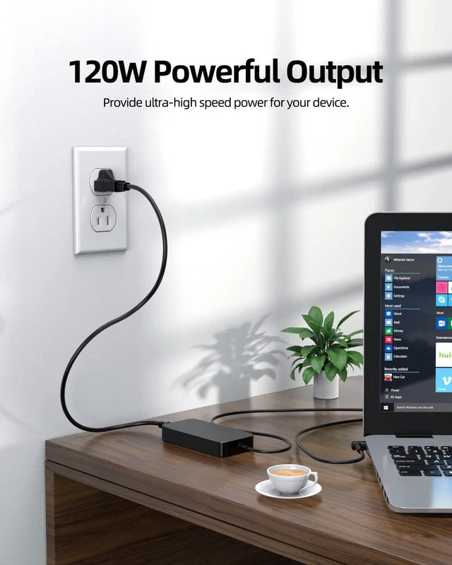 Alt view image 5 of 7 - 120W Laptop Charger Compatible with Asus Zenbook Pro UX501 UX501V UX501VW UX501J UX501JW UX550GE UX550GD UX550G UX550VE UX550VD UX550V UX550 Notebook AC Power Supply Adapter with Power Cord