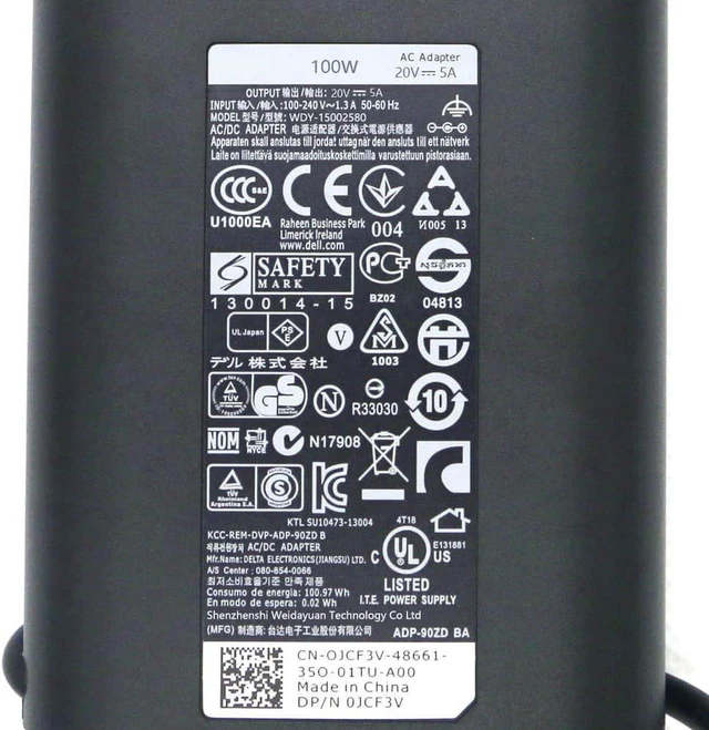Alt view image 2 of 5 - 135W 19.5V 6.9A Laptop Charger Compatible with HP L15534-001 TPN-DA11 TPN-CA13, Spectre 15 x360 OMEN 15 17 Pavilion Gaming 15 17 Notebook AC Power Supply Adapter with Power Cord