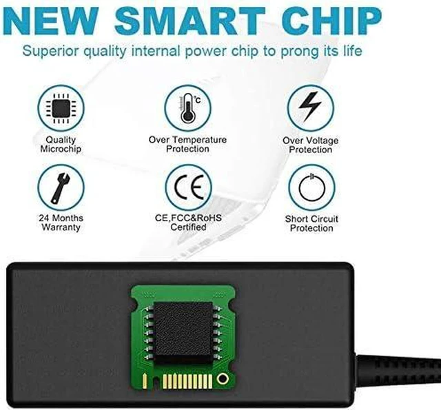 Alt view image 2 of 3 - 65W Laptop Charger Compatible with LG Gram 14 16 14Z90N-N.APS7U1 16U70R-K.AAS7U1 Notebook AC Power Supply Adapter with Power Cord