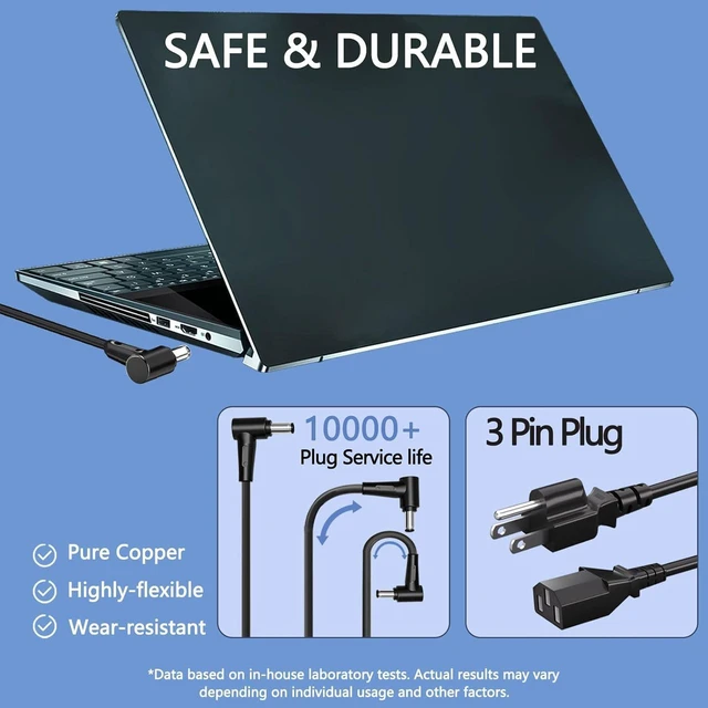 Alt view image 3 of 7 - 240W 20V 12A Laptop Charger Replacement for ASUS Gaming Notebook, Compatible with ROG Zephyrus G14 G15 M16 G16 S15 S17, ROG Strix G15 G513 Scar15 G533 G16 G614 G17, TUF A15 A16 A17 F15 F17