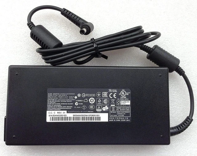 Main image of New 150W 19.5V 7.7A AC Adapter Charger Compatible with Delta MSI GF62 7RE MS-16J9 Gaming Notebook, Replacement AC Power Supply Adapter with Power Cord