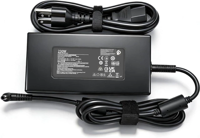 Main image of 230W Laptop Charger Compatible with Chicony A17-230P1A A12-230P1A, MSI Stealth GS65 GS66 GS75 GS76 Gaming Notebook Replacement AC Power Supply Adapter with Power Cord