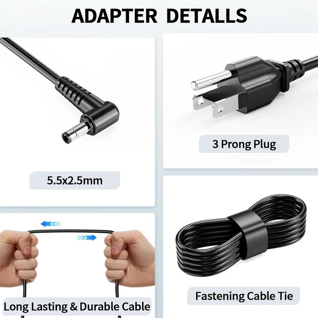 Alt view image 6 of 6 - 230W & 180W Laptop Charger Compatible with MSI GS66 GS65 GS75 GS76 Stealth, WS66 WS76 WS75 WS65 GF63 GF75 GF65 GF76 Gaming Notebook, A17-230P1A ADP-230EB T Replacement AC Power Supply Adapter with 5.5