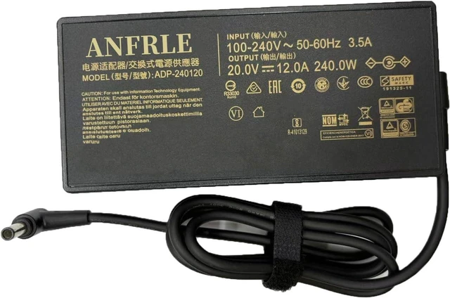 Alt view image 4 of 7 - 240W AC Laptop Charger Compatible with ASUS ROG Zephyrus M16 GU603 GU603Z GU603H GU603V GU603ZX GU603ZM GU603ZE GU603ZW GU603ZU GU603HM GU603HE GU603HR GU603VI GU603VV Notebook Replacement Power Suppl