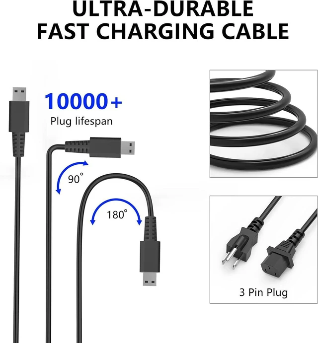 Alt view image 7 of 7 - 240W USB Tip Laptop Charger, AC Power Adapter for MSI Stealth 16 A16 17 AI Studio Mercedes AMG 13th Gen A13V A13VF A13VE A13VG A13VH A13VI A1VFG A1VIG A1VHG, Raider GE66 GE76 12UE 11UH 11UE Gaming