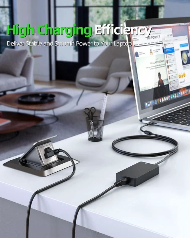 Alt view image 6 of 7 - 90W 65W USB-C AC Charger Laptop Power Supply Adapter Cord for MSI Summit E16 Flip Evo A11UCT A11UCT-015 A11UCT-026 A11UCT-019 A11MT A11MT-021 A11MT-027, USB Type-C Replacement Charger