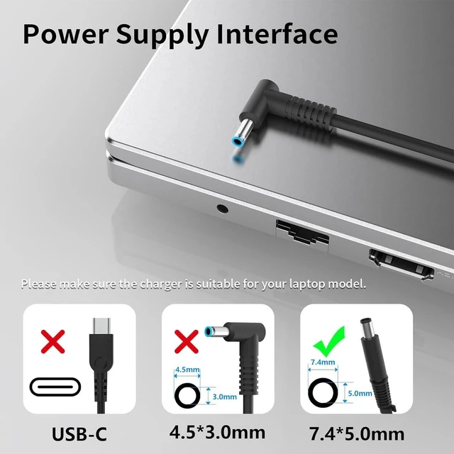 Alt view image 4 of 7 - 230W 19.5V 11.8A Laptop Charger 7.4*5.0mm Tip AC Power Supply Cord Adapter Compatible with HP Thunderbolt Dock 230W G2 2UK38AA, Zbook 15 17 G2, Omen X 2S 15, Z2 Mini G4, EliteBook 8770w, Replace 92514