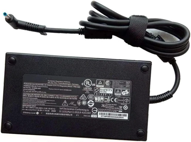 Main image of Original 19.5V 10.3A 200W AC Power Adapter Charger TPN-CA03 815680-002 with AC Cord for HP Omen 15-CE009NL 15-CE009TX, ZBook 17 G3, Replace 608431-002 609945-001 HSTNN-CA16 HSTNN-DA16 Laptop Power