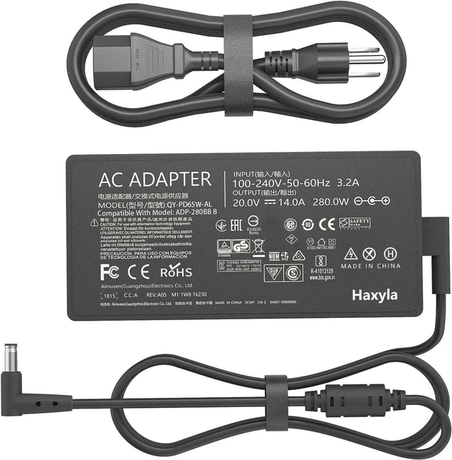 Main image of 280W AC Laptop Charger Power Supply Adapter Compatible with Asus ROG Strix G15 G16 G17 G18 G513R G513Q G713Q, Zephyrus M16, Flow X16, Scar 15 17 G532L G533Z G732L G733Z G731G G531G G703G, Replace ADP-