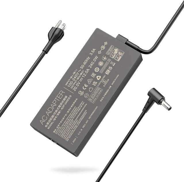Main image of 240W ADP-240EB B AC Adapter Laptop Charger for ASUS ROG Zephyrus G14 G15 G16 M16 S15 S17 GA401 GA402 GU603 Duo 15, TUF F15 A16, ProArt StudioBook 16 Gaming Notebook Fast Power Supply with Cord