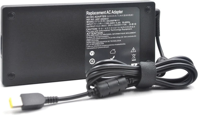 Alt view image 7 of 7 - 300W 20V 15A AC Adapter Laptop Charger for Lenovo Legion Pro 5 5i 7 7i ThinkPad R9000P R9000K Y9000K Y9000X R7000P 9000P 9000K, ADL300SDC3A Gaming Notebook Power Supply with Power Cord