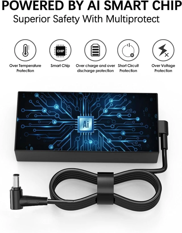 Alt view image 3 of 6 - 240W Laptop Charger for ASUS ROG Strix G15 G512 2020 2021 G512LV G512LU G513 2022 2023 G513IC G513RS G513RM G513QR G513QM G513QC, RTX 2060 3050 3060 3070 4050 4060 4070 Gaming Notebook AC Power Supply