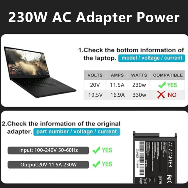 Alt view image 7 of 7 - 2026 Slim 230W 245W Laptop Charger for Lenovo Legion 5 7 Pro 5i 7i 5P C7 S7 16IAX10H 16IRX10 16IRX9 15IRX10 15IAX10 15AKP10 16IAX10, LOQ 15IRX10 17IRX10 15IRX9 Gaming Notebook AC Power Supply Adapter