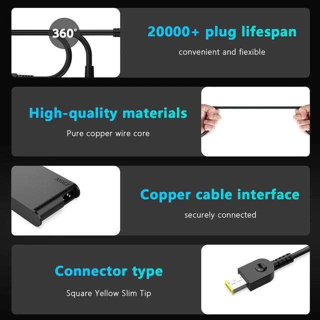 Alt view image 3 of 7 - 2026 Slim 230W 245W Laptop Charger for Lenovo Legion 5 7 Pro 5i 7i 5P C7 S7 16IAX10H 16IRX10 16IRX9 15IRX10 15IAX10 15AKP10 16IAX10, LOQ 15IRX10 17IRX10 15IRX9 Gaming Notebook AC Power Supply Adapter