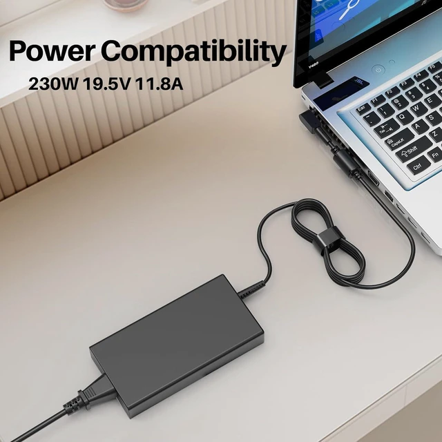 Alt view image 2 of 5 - 230W AC Laptop Charger for Acer Predator Helios 300 PH315-51-78NP G3-571 G3-572 G3-571-77QK PH317-51 PH317-52 PH315-51 PH315-52 Gaming Notebook, AC Power Supply Adapter with Power Cord