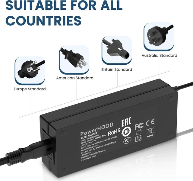 Alt view image 5 of 5 - 135W AC DC Adapter Laptop Charger for Acer Nitro V ANV15-41-R2Y3 15.6" HD 144Hz Gaming Laptop AMD Ryzen 5 7535HS ANV1541R2Y3, Switching Mains PSU Power Supply with Charger Cord Cable