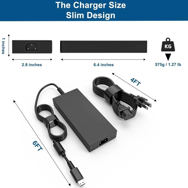 Alt view image 2 of 7 - 240W USB Tip AC Laptop Charger for MSI Stealth 17 A16 16 14 AI Studio Mercedes AMG 13th Gen, GP66 GP76 Leopard GE76 GE66 Raider WE76 Workstation CreatorPro Z17 Z16P Z16 X17 Notebook Power Supply Adapt