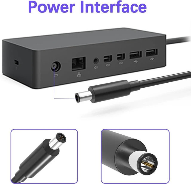 Alt view image 6 of 7 - 199W 15.35V 12.96A AC Adapter Charger for Microsoft Surface Docking Station 2 Model 1931 1917, Surface Dock 2 Replacement Power Supply Adapter with Power Cord