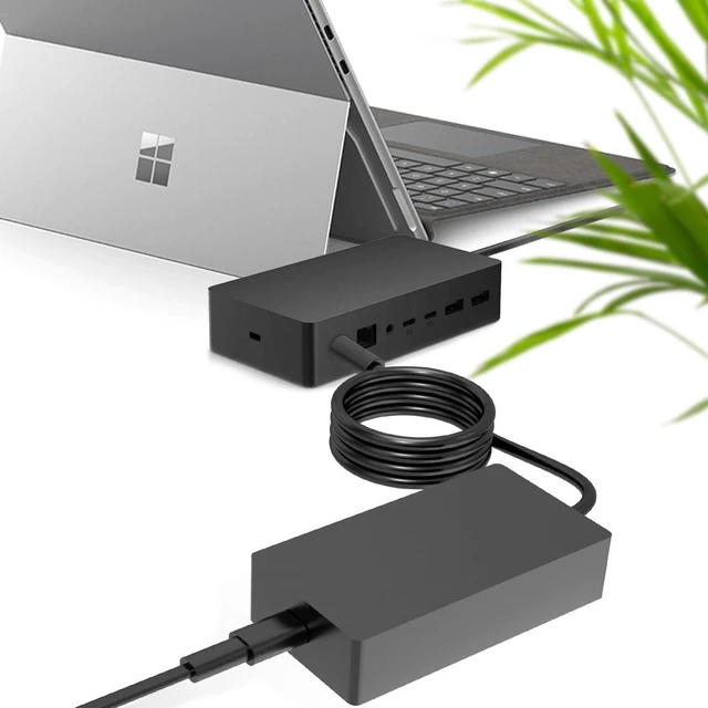 Alt view image 7 of 7 - 199W 15.35V 12.96A AC Adapter Charger for Microsoft Surface Docking Station 2 Model 1931 1917, Surface Dock 2 Replacement Power Supply Adapter with Power Cord