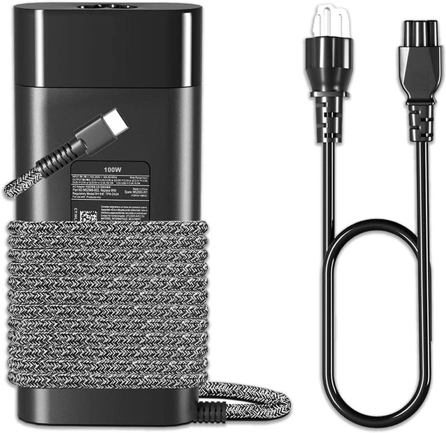 Main image of 100W USB-C Fast Laptop Charger for HP Spectre Fold 17 x360 16-aa0047nr Pavilion Plus 14 14-ew1010nr ZBook Firefly 16 G11 G10 G9 Envy 17-cw1087nr 17-cw1000, TPN-LA31 N57041-001 N56858-001 USB Type-C