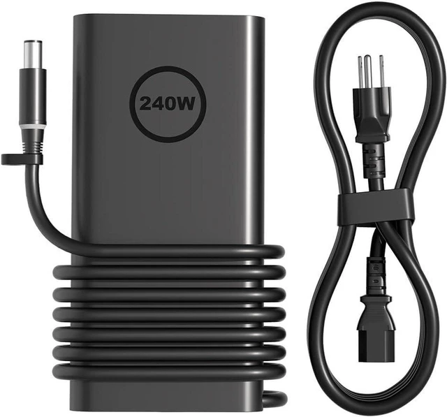 Main image of New 240W GaN Slim AC Laptop Charger LA240PM200 for Dell Alienware x17 x16 x15 M17 M17x M15 M14x 17 15, Precision 7780 7770 7670 7680 7550 7560, G16 G15 G7 G5 5521 5535 5530 7620 Gaming Notebook Power