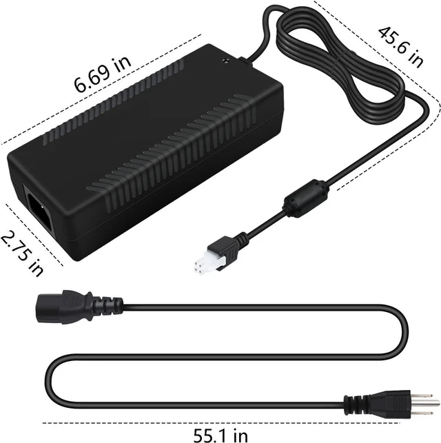 Alt view image 2 of 7 - AC DC Adapter Power Supply for Fanatec Boost Kit 180 (8NM) CSL DD GT and Fanatec Gran Turismo DD Pro, Replacement Endor6200-2400750P Endor6200-2400750-15C01 Racing Wheel Power Cord