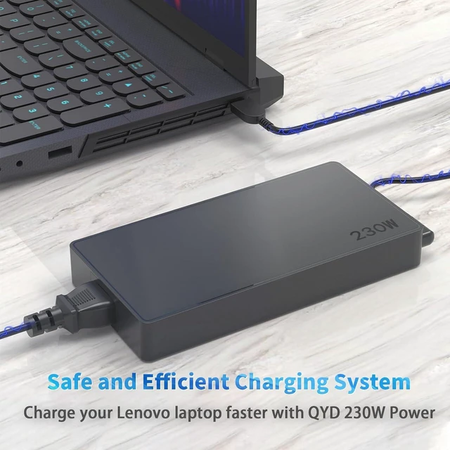 Alt view image 6 of 7 - 230W 20V 11.5A Slim Tip AC Laptop Charger Power Supply for Lenovo Legion 5 5i 7 7i 5P C7 S7 Y540 Y545 Y740 Y730 Y910 Y90, IdeaPad Y900 Y900-17ISK Gaming Notebook Replacement Adapter with Cord