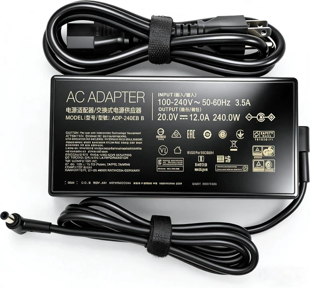 Main image of 240W AC Laptop Charger Power Supply for ASUS Zephyrus G14 M16 G15 G16 S17 Duo 15 S, ROG Strix Scar 15 17 G15 G17, ProArt StudioBook 15 16 17, TUF Gaming F17 F16 F15 A17 A15 GA402 GU603 Gaming Notebook