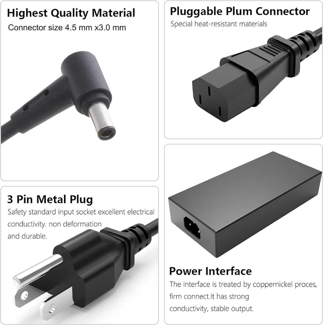 Alt view image 6 of 6 - 200W 10A AC Charger A21-200P2B for MSI Katana 15 A15 A17 B12VGK B12VFK B12VEK B13VEK B13VFK B13VGK, Bravo 15 17 C7V C7VE C7VF, Creator Pro M16 Gaming Notebook Power Supply Cord