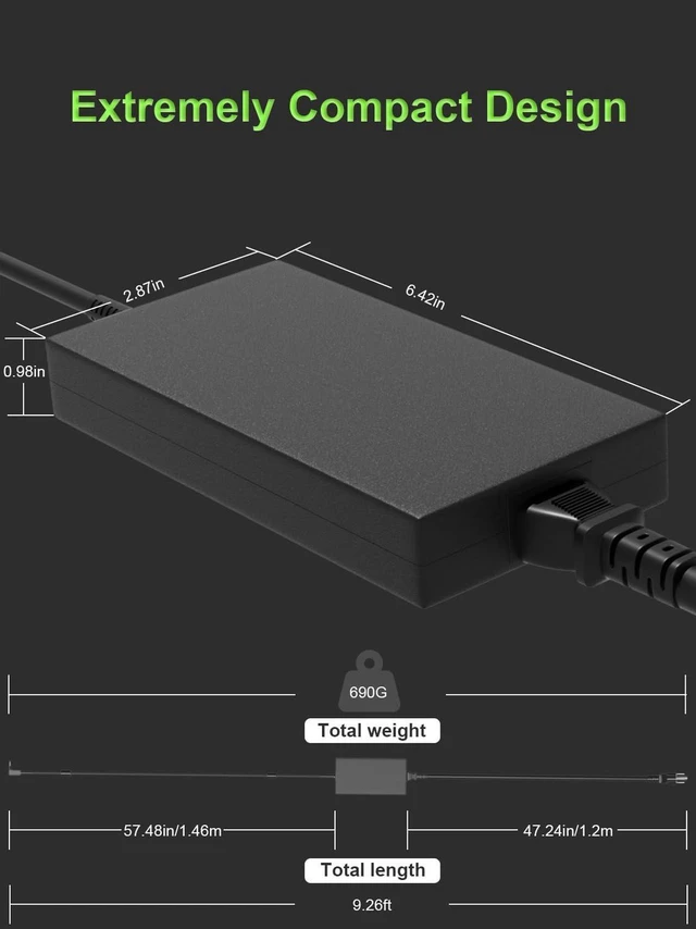 Alt view image 2 of 7 - 230W AC Laptop Charger Power Supply Compatible with Acer Nitro 5 16 17 14, Predator Helios Neo/Triton 16 14 300 500 Series AN16-51 AN17-41 AN515 AN517 PHN16-71 PH315-55 PT14-51 Gaming Notebook Adapter
