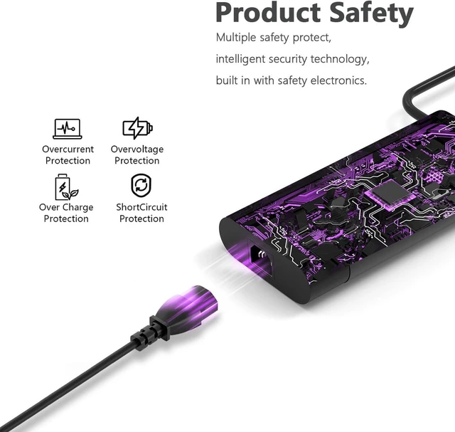 Alt view image 6 of 6 - 230W AC Laptop Charger Power Supply Compatible with HP OMEN 15.6 16.1 17.3, Transcend 16.1, Victus 16.1 15.6, ZBook Fury 16 G10, M85389-001 M85389-003 M41303-001 TPN-LA10 Gaming Notebook Adapter with
