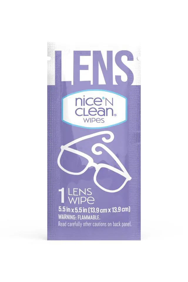 Alt view image 7 of 7 - Nice 'N Clean Smudgeguard Glasses Cleaning Wipes, Pre-Moistened Lens Wipes (100)