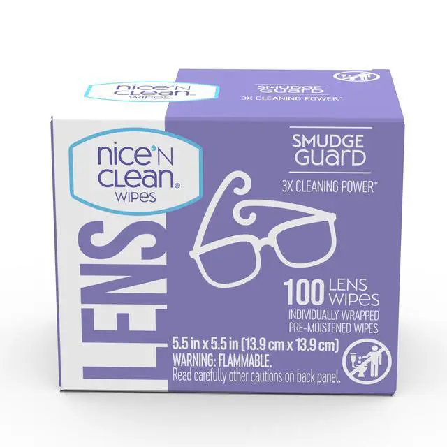 Alt view image 6 of 7 - Nice 'N Clean Smudgeguard Glasses Cleaning Wipes, Pre-Moistened Lens Wipes (100)