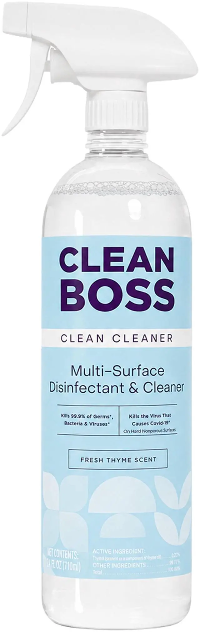 Main image of CleanBoss Multi-Surface Botanical Disinfectant, Fresh Thyme, 24 fl oz