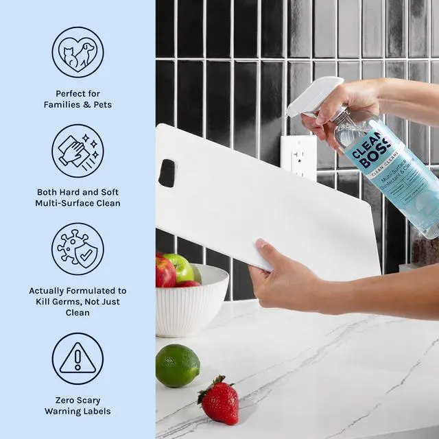 Alt view image 6 of 7 - CleanBoss Multi-Surface Botanical Disinfectant, Fresh Thyme, 24 fl oz