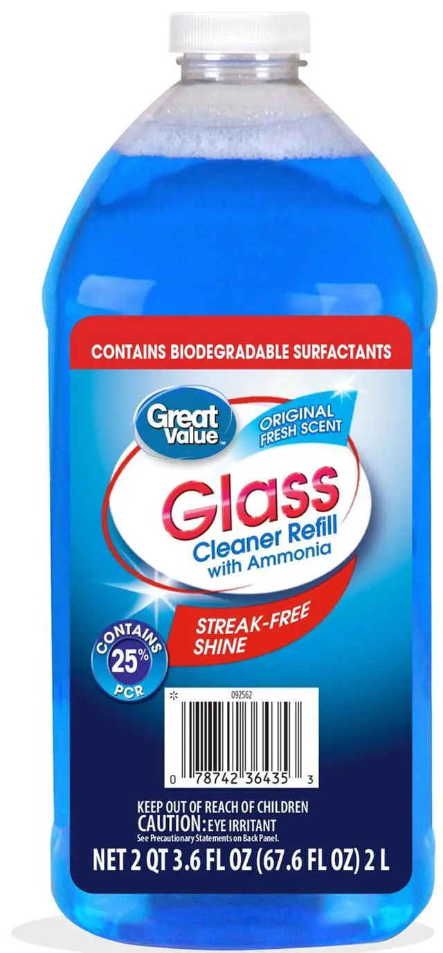 Main image of Great Value Glass Cleaner Refill, Streak-Free Shine, 67.6 fl oz