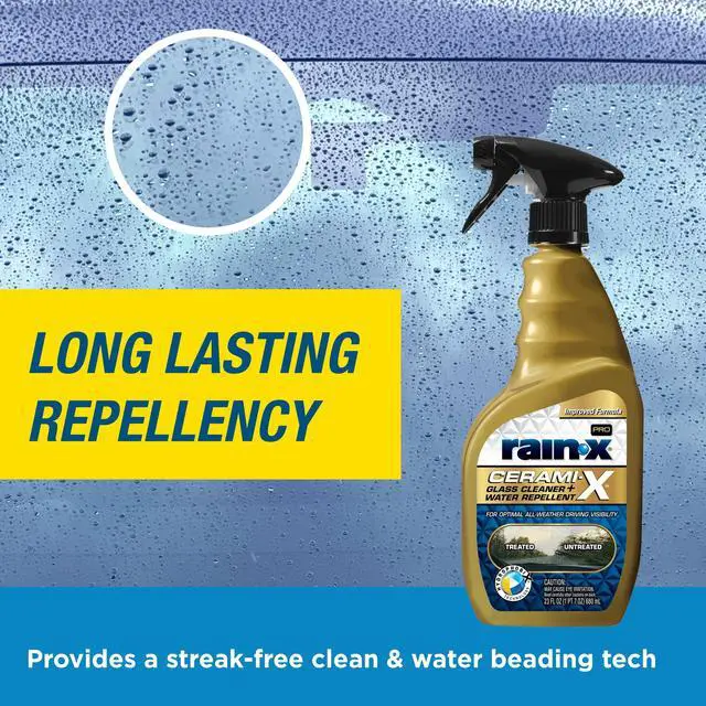 Alt view image 3 of 7 - Rain-x® Cerami-x Glass Cleaner + Water Repellent, 23 .oz - Improved Haze-Free Formula - 630177SRP